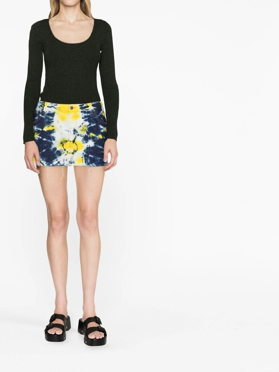 Cheap mini Women skirt dye-print Alanui tie 0408